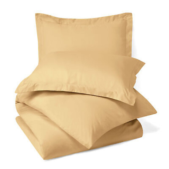 Duvet Cover Set Soft Brushed Comforter Cover W/Pillow Sham, Camel - King