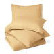 Duvet Cover Set Soft Brushed Comforter Cover W/Pillow Sham, Camel - King