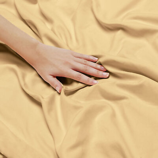 Duvet Cover Set Soft Brushed Comforter Cover W/Pillow Sham, Camel - King