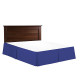 Hotel Luxury Pleated Tailored Bed Skirt - 14” Drop Dust Ruffle, King -Royal Blue