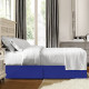 Hotel Luxury Pleated Tailored Bed Skirt - 14” Drop Dust Ruffle, King -Royal Blue