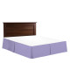Luxury Pleated Tailored Bed Skirt - 14” Drop Dust Ruffle, Cal King - Lavender