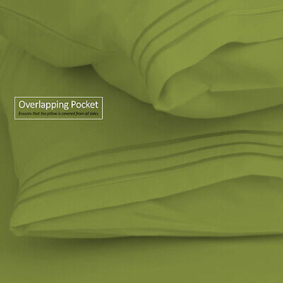 Set of 4 Piece Hotel Luxury Bed Sheet Set and 2 Hypoallergenic Bamboo Pillows