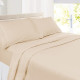 Set of 4 Piece Hotel Luxury Bed Sheet Set and 2 Hypoallergenic Bamboo Pillows