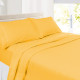 Set of 4 Piece Hotel Luxury Bed Sheet Set and 2 Hypoallergenic Bamboo Pillows