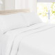 Set of 4 Piece Hotel Luxury Bed Sheet Set and 2 Hypoallergenic Bamboo Pillows