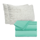 Set of 4 Piece Hotel Luxury Bed Sheet Set and 2 Hypoallergenic Bamboo Pillows