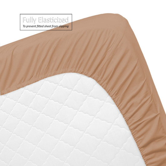 Set of 4 Piece Hotel Luxury Bed Sheet Set and 2 Hypoallergenic Bamboo Pillows