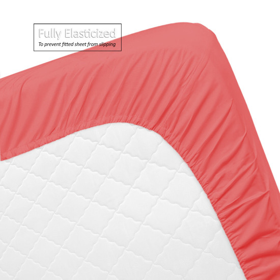 Set of 4 Piece Hotel Luxury Bed Sheet Set and 2 Hypoallergenic Bamboo Pillows