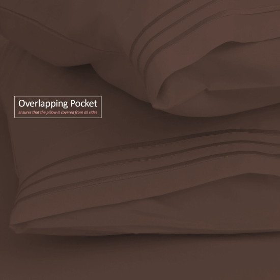 Set of 4 Piece Hotel Luxury Bed Sheet Set and 2 Hypoallergenic Bamboo Pillows