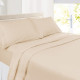 Set of 4 Piece Hotel Luxury Bed Sheet Set and 2 Hypoallergenic Bamboo Pillows