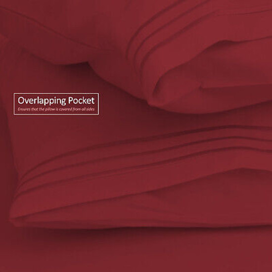 Set of 4 Piece Hotel Luxury Bed Sheet Set and 2 Hypoallergenic Bamboo Pillows