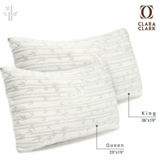 Set of 4 Piece Hotel Luxury Bed Sheet Set and 2 Hypoallergenic Bamboo Pillows