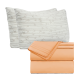 Set of 4 Piece Hotel Luxury Bed Sheet Set and 2 Hypoallergenic Bamboo Pillows