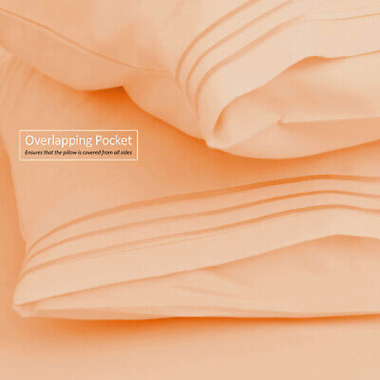 Set of 4 Piece Hotel Luxury Bed Sheet Set and 2 Hypoallergenic Bamboo Pillows