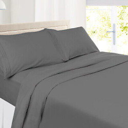 Set of 4 Piece Hotel Luxury Bed Sheet Set and 2 Hypoallergenic Bamboo Pillows