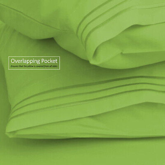 Set of 4 Piece Hotel Luxury Bed Sheet Set and 2 Hypoallergenic Bamboo Pillows