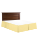 Luxury Pleated Tailored Bed Skirt - 14” Drop Dust Ruffle,Cal King-Custard Yellow