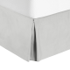 Hotel Luxury Pleated Tailored Bed Skirt - 14” Drop Dust Ruffle, Twin XL - Silver