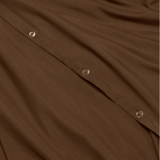 Duvet Cover Set Soft Brushed Comforter Cover W/Pillow Sham, Chocolate - King