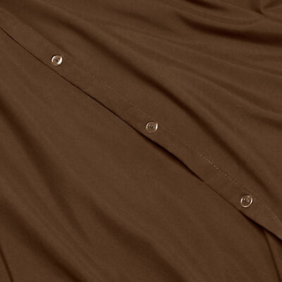 Duvet Cover Set Soft Brushed Comforter Cover W/Pillow Sham, Chocolate - King