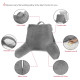 Super Soft Reading Pillow, TV & Bed Rest Pillow, Arms Support With Pockets -Gray