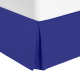 Luxury Pleated Tailored Bed Skirt - 14” Drop Dust Ruffle, Twin XL - Royal Blue