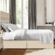 Hotel Luxury Pleated Tailored Bed Skirt - 14” Drop Dust Ruffle, Twin XL - Cream