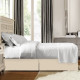 Hotel Luxury Pleated Tailored Bed Skirt - 14” Drop Dust Ruffle, Twin XL - Cream