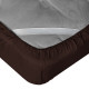 21” Extra Deep Pocket Ultra Soft Fitted Sheet Elastic All Around, Twin-Chocolate