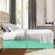 Solid Luxury Pleated Tailored Bed Skirt - 14” Drop Dust Ruffle, Cal King - Mint
