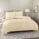 Duvet Cover Set Soft Brushed Comforter Cover W/Pillow Sham, Cream - King