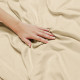 Duvet Cover Set Soft Brushed Comforter Cover W/Pillow Sham, Cream - King