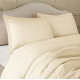 Duvet Cover Set Soft Brushed Comforter Cover W/Pillow Sham, Cream - King