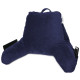 Soft Reading Pillow, TV & Bed Rest Pillow, Arms Support With Pockets - Navy Blue