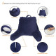 Soft Reading Pillow, TV & Bed Rest Pillow, Arms Support With Pockets - Navy Blue