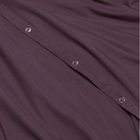 Duvet Cover Set Soft Brushed Comforter Cover W/Pillow Sham, Eggplant - Full