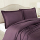 Duvet Cover Set Soft Brushed Comforter Cover W/Pillow Sham, Eggplant - Full