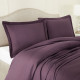 Duvet Cover Set Soft Brushed Comforter Cover W/Pillow Sham, Eggplant - Full