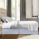 Luxury Pleated Tailored Bed Skirt - 14” Drop Dust Ruffle, Twin XL - Iced Blue