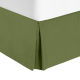 Solid Luxury Pleated Tailored Bed Skirt - 14” Drop Dust Ruffle, Full-Calla Green