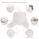 Super Foam Reading Pillow, TV & Bed Rest Pillow, Arms Support With Pockets White