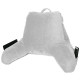 Super Soft Reading Pillow, TV & Bed Rest Pillow, Arms Support W/ Pockets -Silver