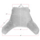 Super Soft Reading Pillow, TV & Bed Rest Pillow, Arms Support W/ Pockets -Silver