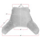 Super Soft Reading Pillow, TV & Bed Rest Pillow, Arms Support W/ Pockets -Silver
