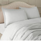 Duvet Cover Set Soft Brushed Comforter Cover W/Pillow Sham, Silver - King