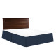 Luxury Pleated Tailored Bed Skirt - 14” Drop Dust Ruffle, Twin XL - Navy Blue