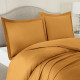 Duvet Cover Set Soft Brushed Comforter Cover W/Pillow Sham, Mocha - Full