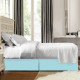 Premium Luxury Pleated Tailored Bed Skirt - 14” Drop Dust Ruffle, Twin XL - Aqua