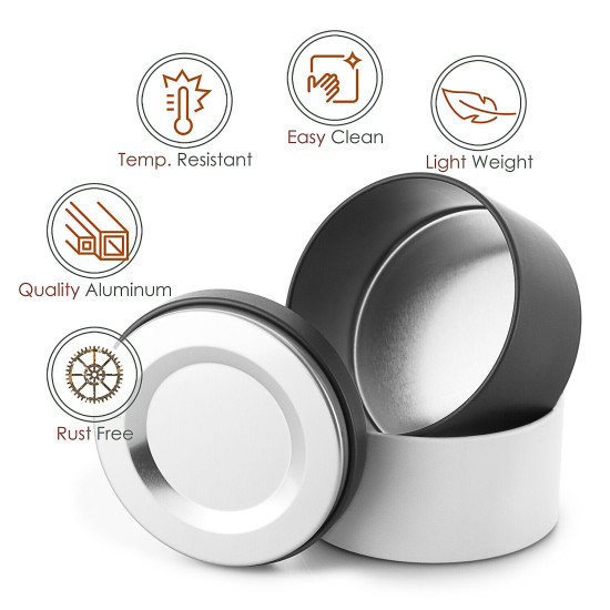 Candle Tins for Candle Making Metal Jars Storage Containers Lids and Stickers